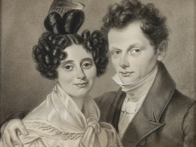 1817-Hermann Becker - Coppia Biedermeier